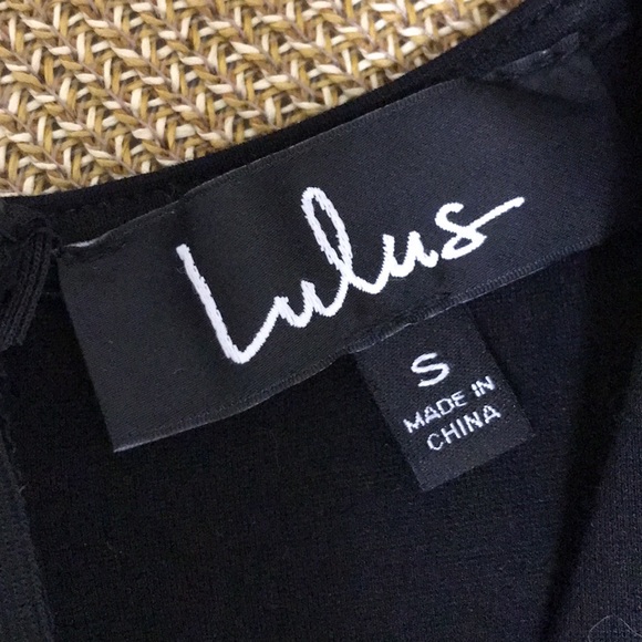 NWT Lulu’s Cocktail Hour Black Wrap Dress - Picture 6 of 14